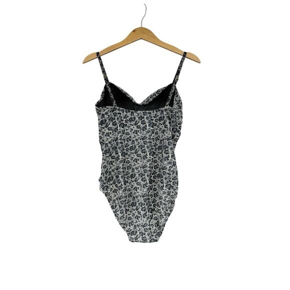Caribbean Sand One Piece Swimsuit Gray Grey Leopard Modest Beach Womens 12 - Picture 4 of 8